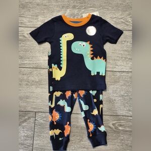 George Baby 100% Cotton 2Piece Dinosaur Print Kids Pajamas - Navy Multicolor
